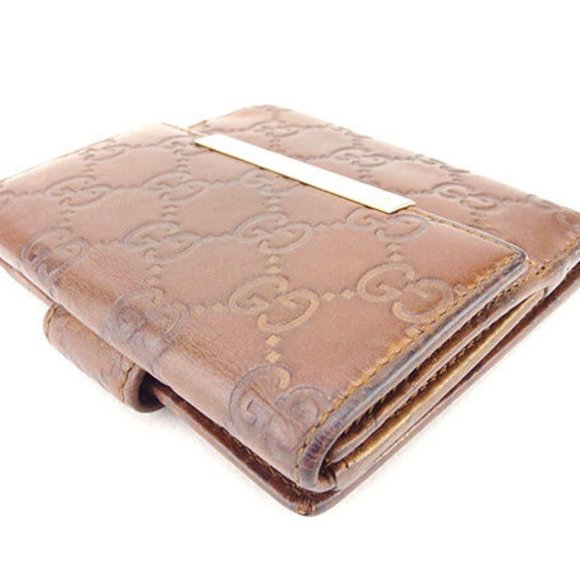 Authentic Gucci Wallet Purse Guccissima Bronze Gold Woman - Picture 4 of 6